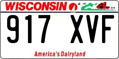 WI license plate 917XVF