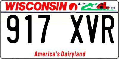 WI license plate 917XVR