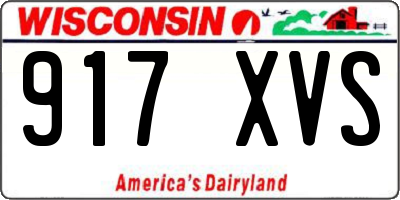 WI license plate 917XVS