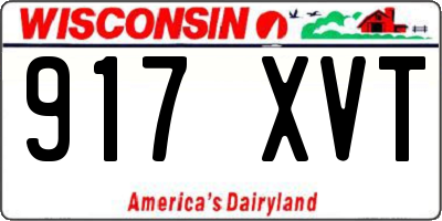 WI license plate 917XVT