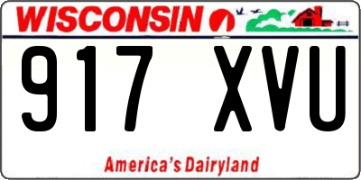 WI license plate 917XVU