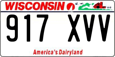 WI license plate 917XVV