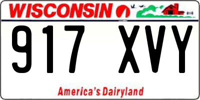 WI license plate 917XVY