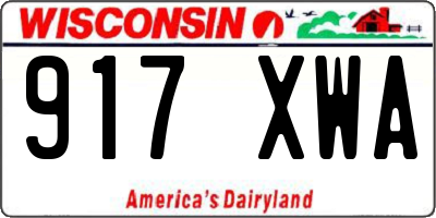 WI license plate 917XWA
