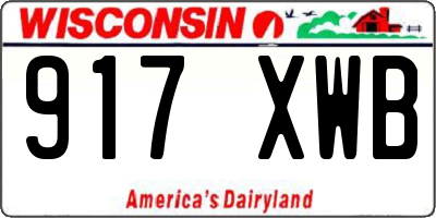 WI license plate 917XWB