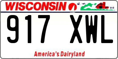 WI license plate 917XWL