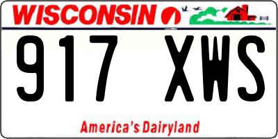 WI license plate 917XWS