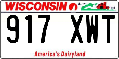 WI license plate 917XWT