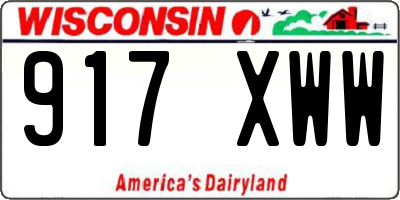 WI license plate 917XWW