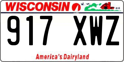 WI license plate 917XWZ