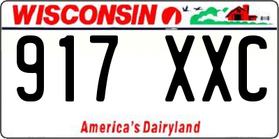 WI license plate 917XXC