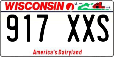 WI license plate 917XXS
