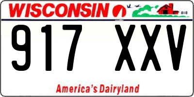 WI license plate 917XXV