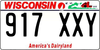 WI license plate 917XXY