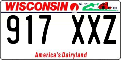 WI license plate 917XXZ