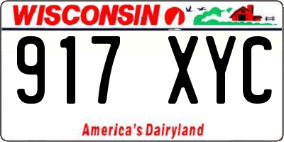 WI license plate 917XYC