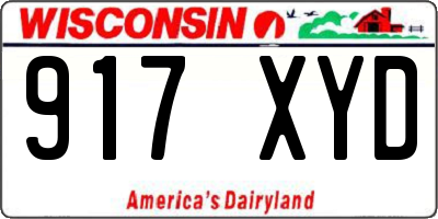 WI license plate 917XYD