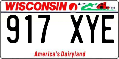 WI license plate 917XYE