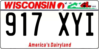WI license plate 917XYI