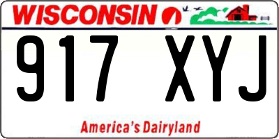 WI license plate 917XYJ