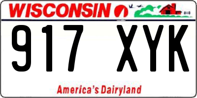 WI license plate 917XYK