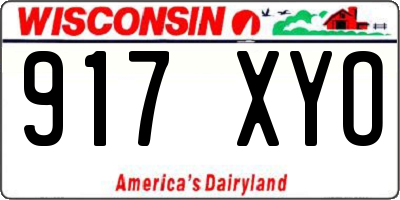 WI license plate 917XYO