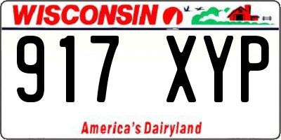 WI license plate 917XYP