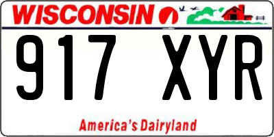WI license plate 917XYR