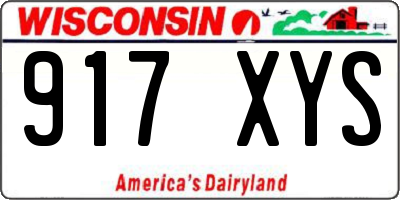 WI license plate 917XYS