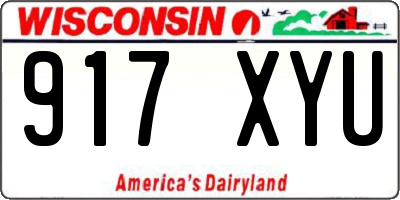 WI license plate 917XYU