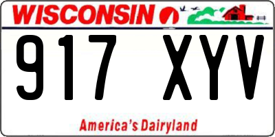 WI license plate 917XYV