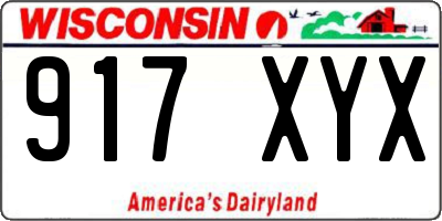 WI license plate 917XYX