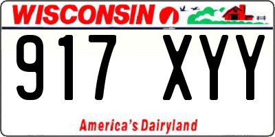 WI license plate 917XYY