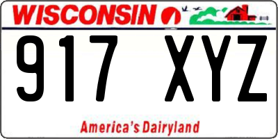 WI license plate 917XYZ