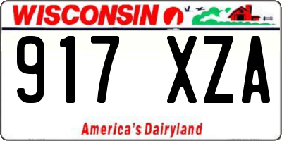 WI license plate 917XZA