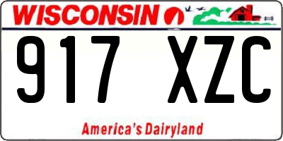 WI license plate 917XZC