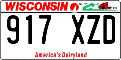 WI license plate 917XZD
