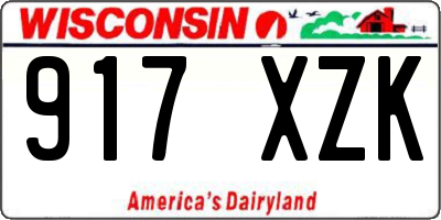 WI license plate 917XZK