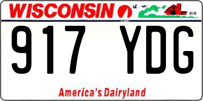 WI license plate 917YDG