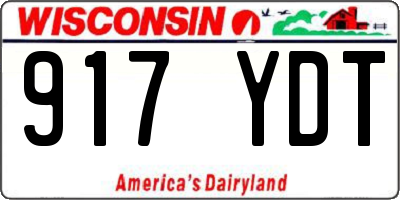 WI license plate 917YDT