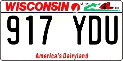 WI license plate 917YDU