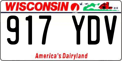 WI license plate 917YDV