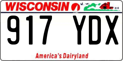 WI license plate 917YDX