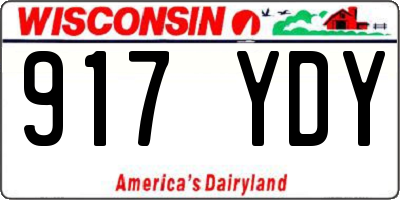 WI license plate 917YDY