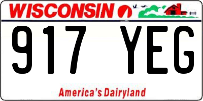 WI license plate 917YEG