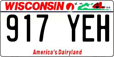 WI license plate 917YEH