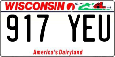 WI license plate 917YEU