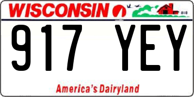WI license plate 917YEY
