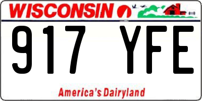 WI license plate 917YFE