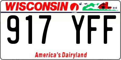 WI license plate 917YFF